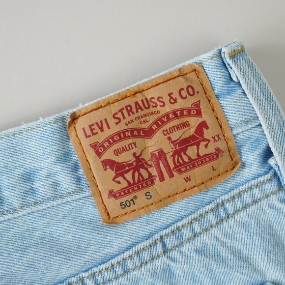 Levis 501 Skinny Fit Button Fly Jeans High Rise Light Wash Womens Size 31x28 - Picture 12 of 16